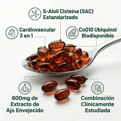 Olea | Cápsulas de Ajo Envejecido Sin Olor + COQ10