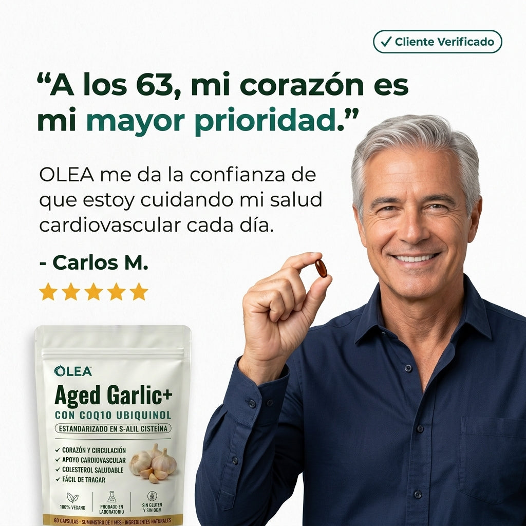 Olea | Cápsulas de Ajo Envejecido Sin Olor + COQ10