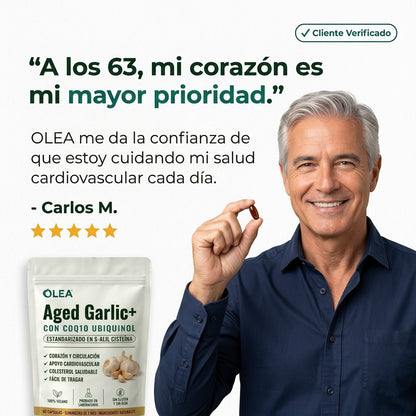 Olea | Cápsulas de Ajo Envejecido Sin Olor + COQ10